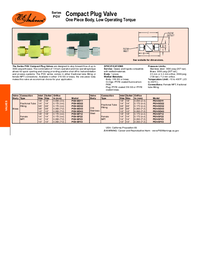 Thumbnail of document Data Sheet - PGV Compact Plug Valve